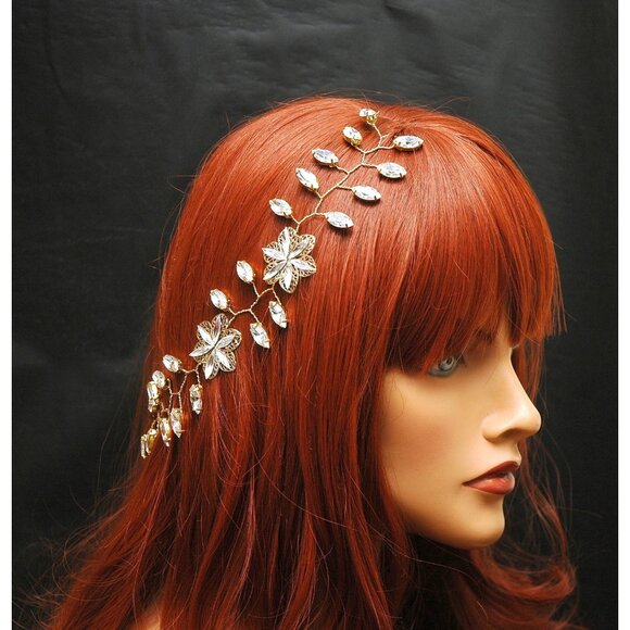 Bridal Hair Vine Bohemian Wedding Headpiece main image 5